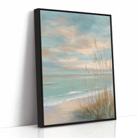 Coastal Grasses Meet Pastel Skies