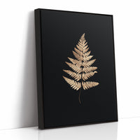 Golden Frond Against Midnight Canvas