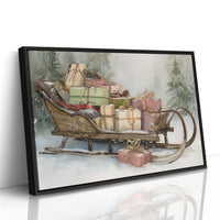 Vintage Sleigh Carries Winter's Promises