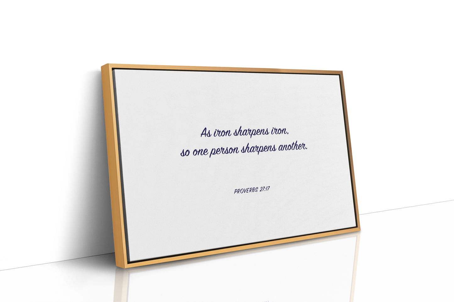 Iron Sharpens Iron Navy Script