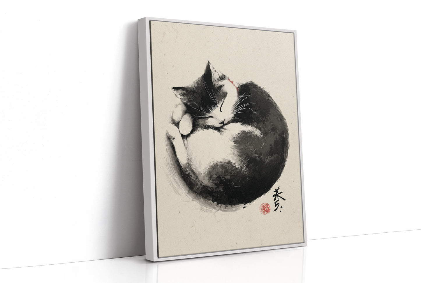 Sleeping Cat Finds Zen Peace
