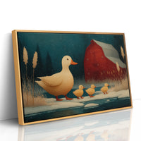 Duckling Parade at Dusk
