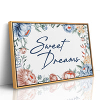 Sweet Dreams Floral Frame Print