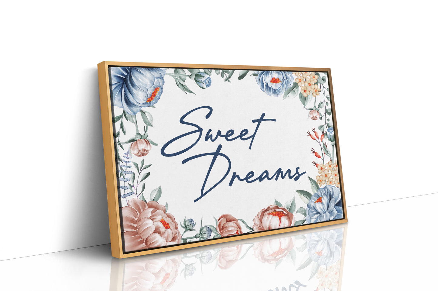 Sweet Dreams Floral Frame Print