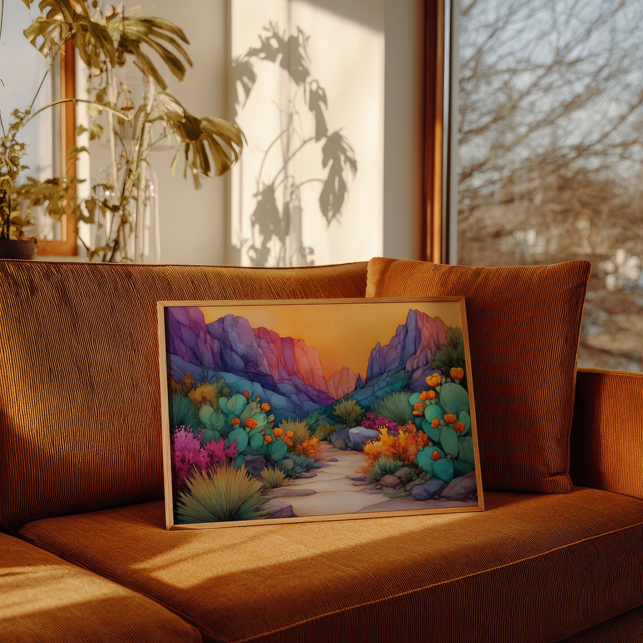 Cactus Blooms Paint Desert Rainbows