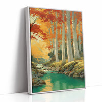 Birch Grove Mirrors Autumn's Fire