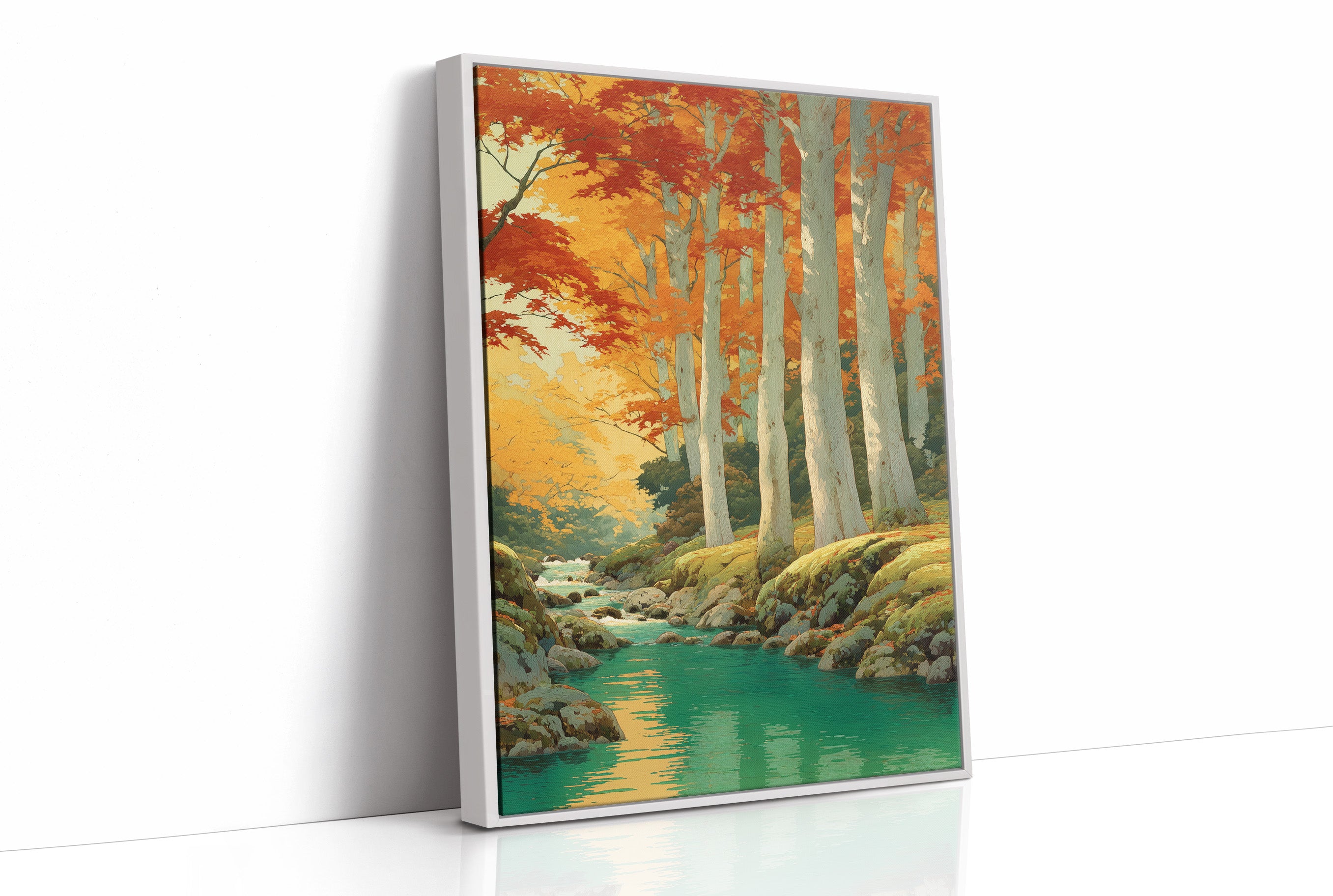 Birch Grove Mirrors Autumn's Fire