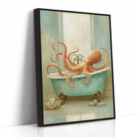 Octopus Soaks In Vintage Tub