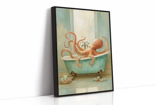 Octopus Soaks In Vintage Tub