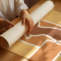 Copper Notes Float Through Golden Air