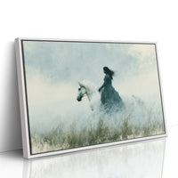 Rider Through the Mist Fields