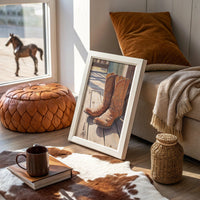 Leather Stories Rest On Sunlit Porch