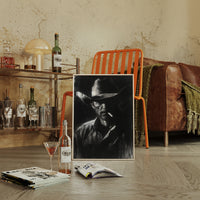 Midnight Cowboy in Charcoal Shadows
