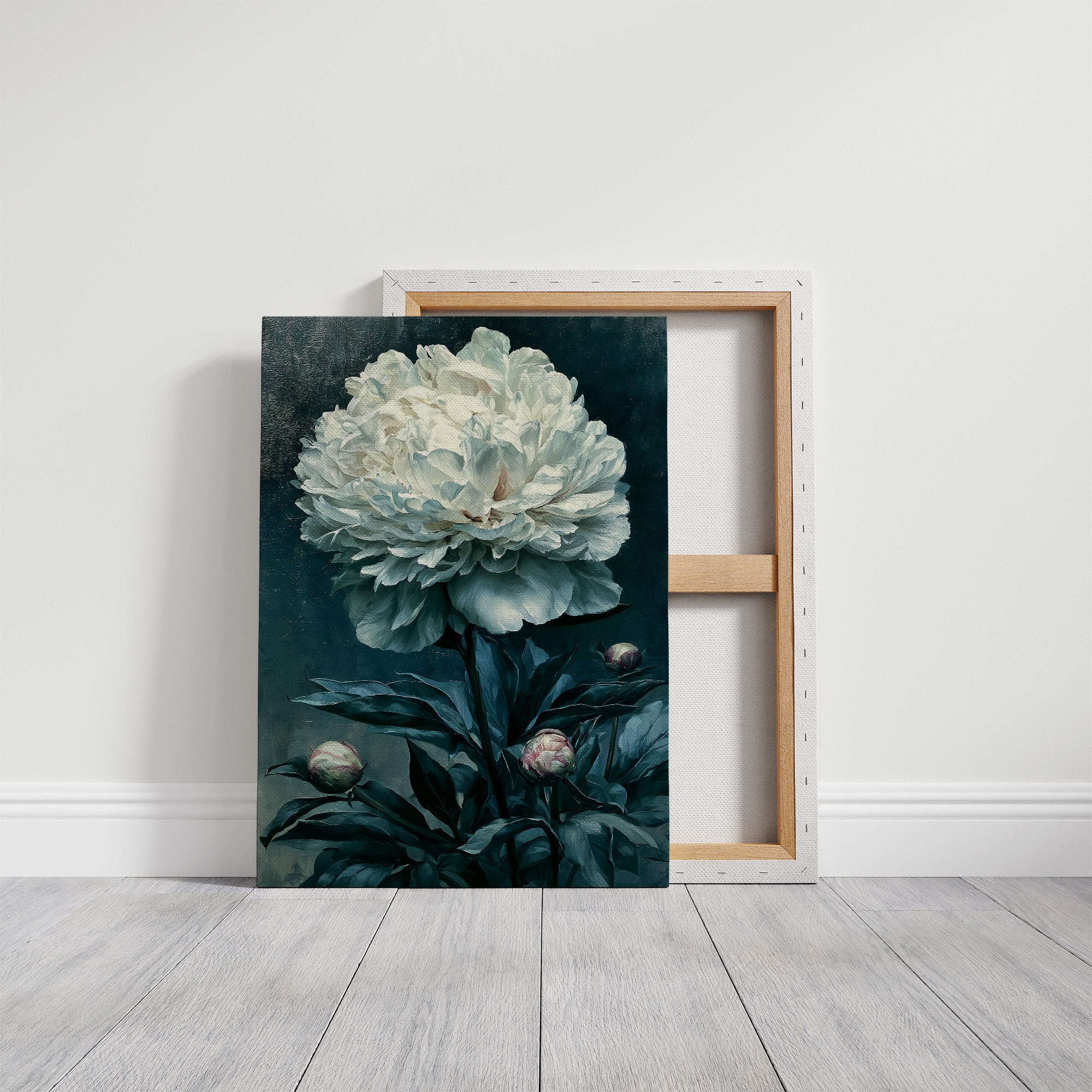 Ivory Peony in Shadow