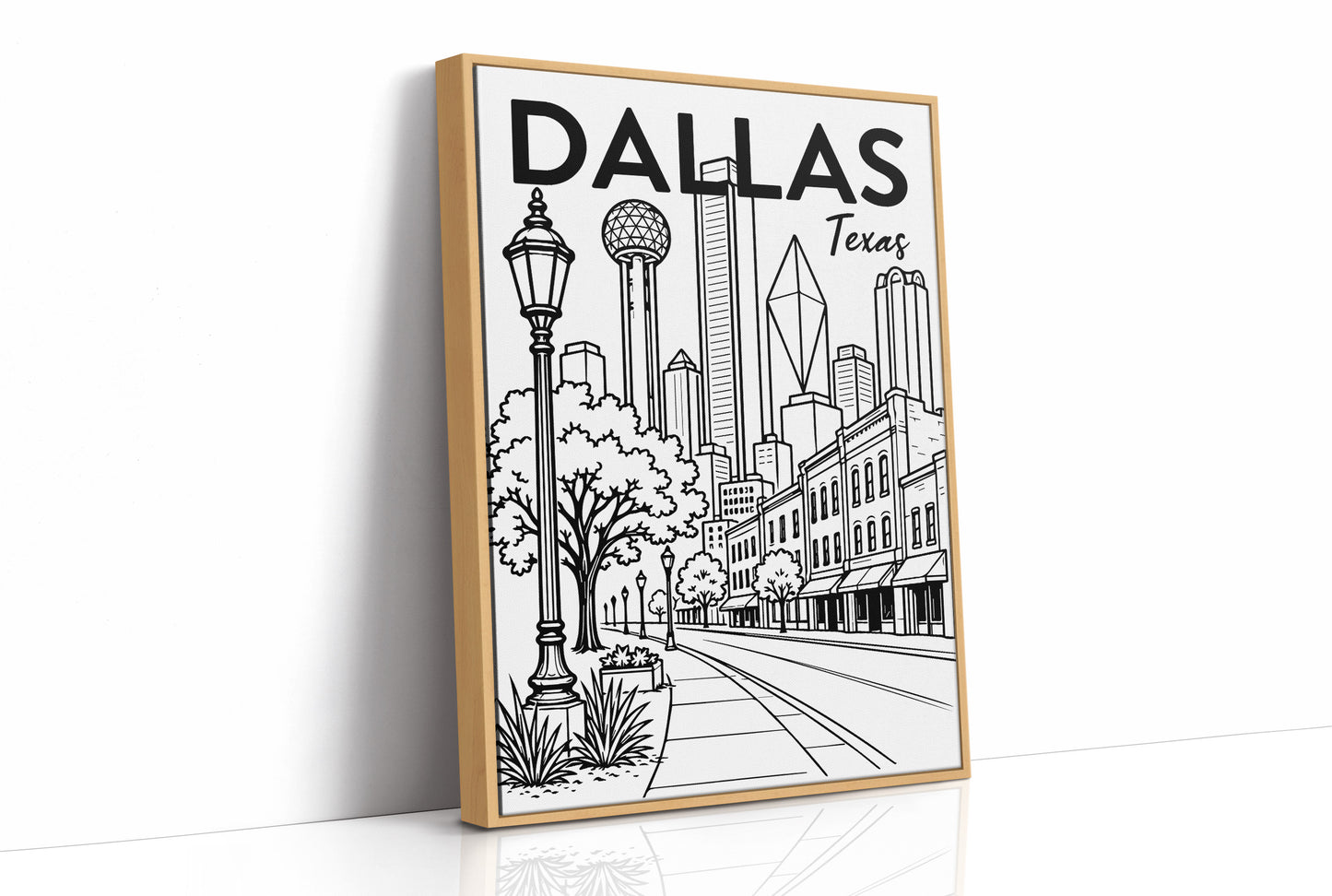 Dallas, Streetlamp Sketch