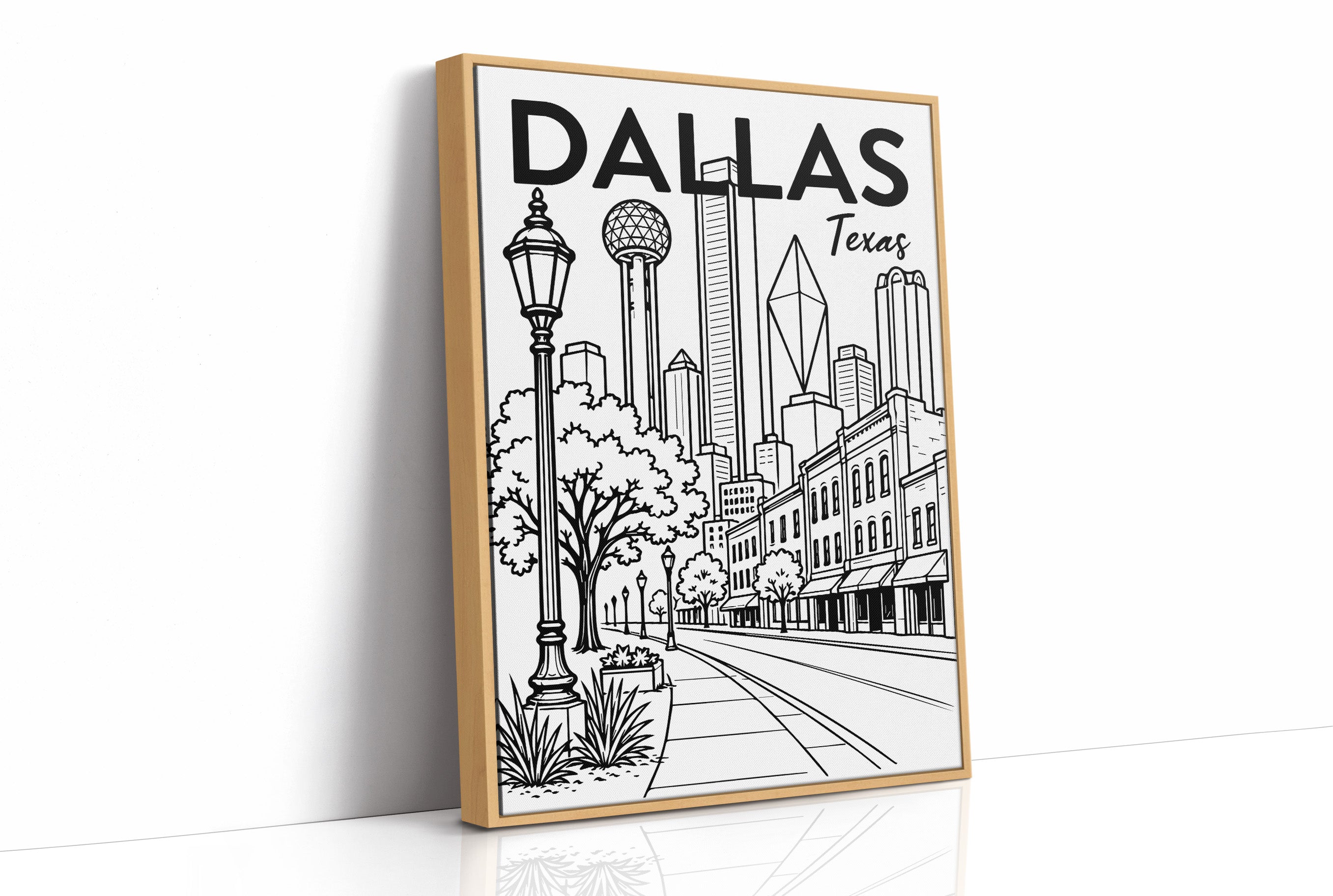 Dallas, Streetlamp Sketch