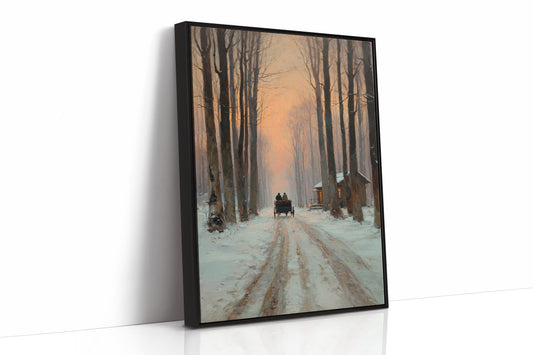 Carriage Through a Winter Glow