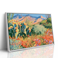 Desert Superbloom, Mountain Backdrop