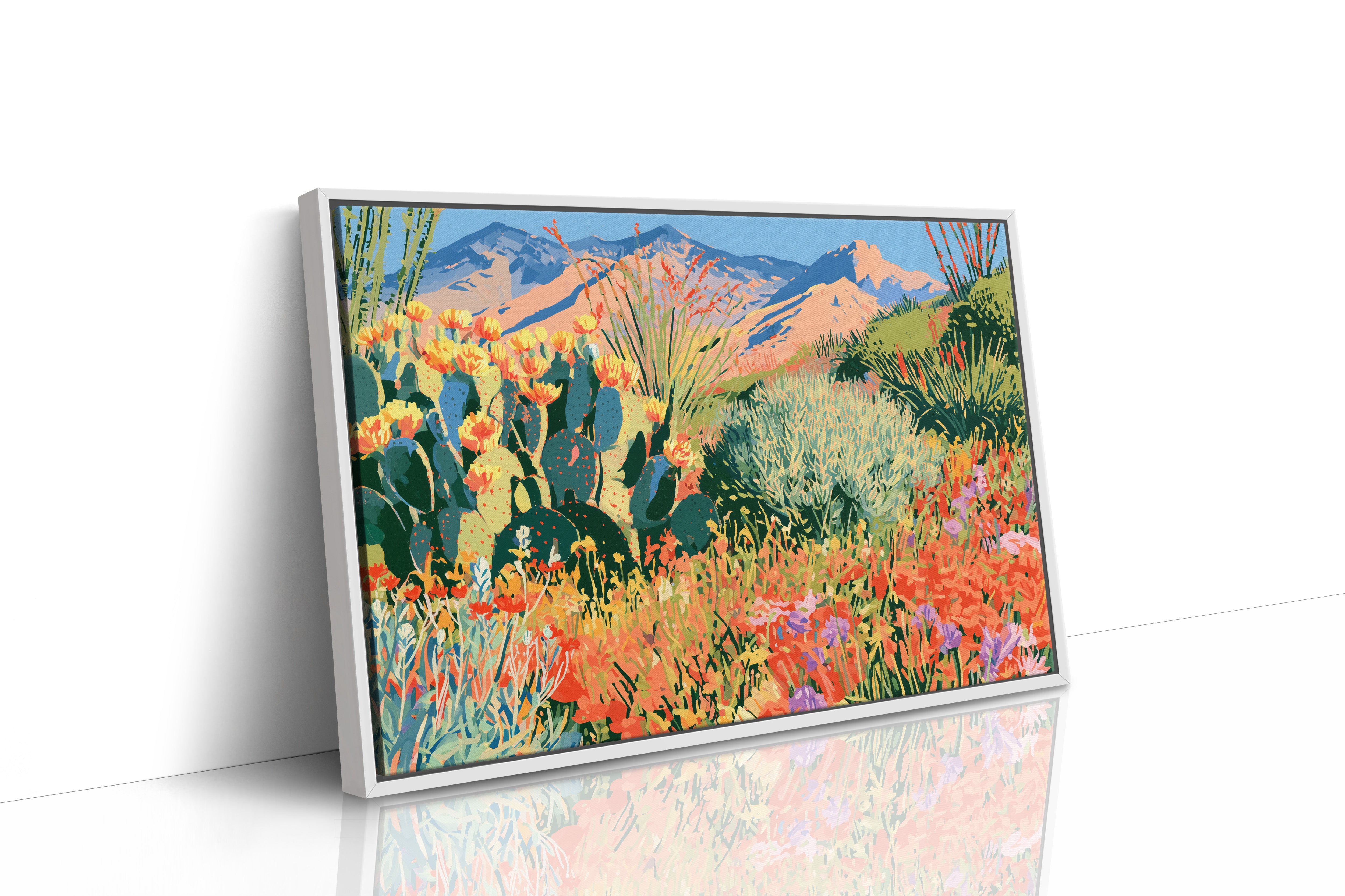 Desert Superbloom, Mountain Backdrop