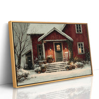 Snow on the Farmhouse Steps
