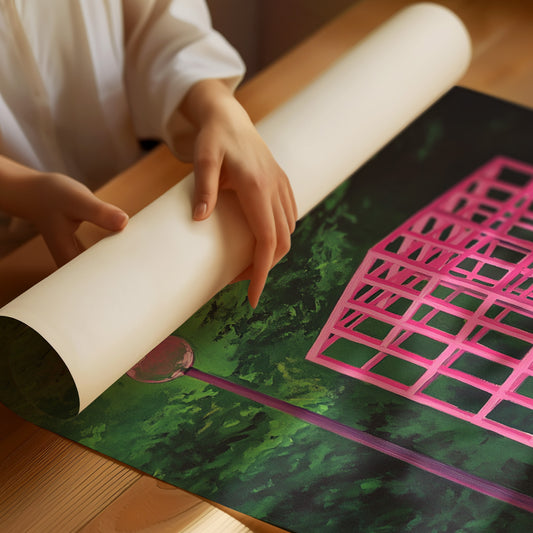 Pink Geometry Dreams In Green