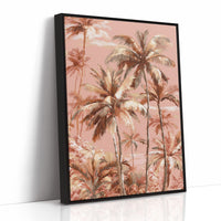 Palms Against Rose Sky