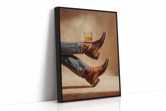 Whiskey Rest On Worn Leather