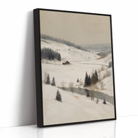 A Cabin Stands Amidst Winter's Embrace