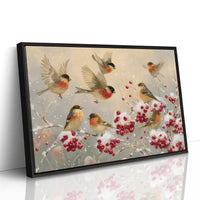 Winter Finches Find Crimson Berries