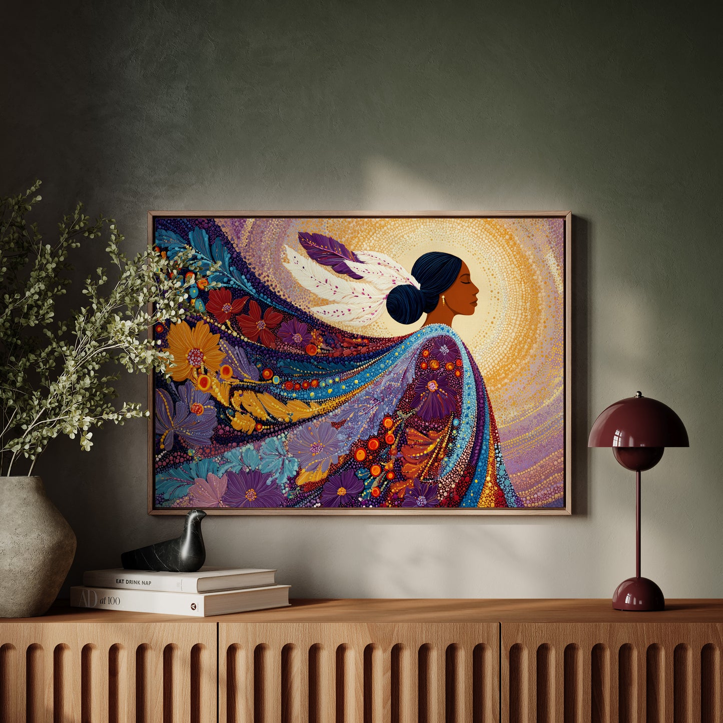 Sacred Flowers Dance In Evening Light