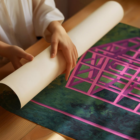 Pink Geometry Dreams In Forest