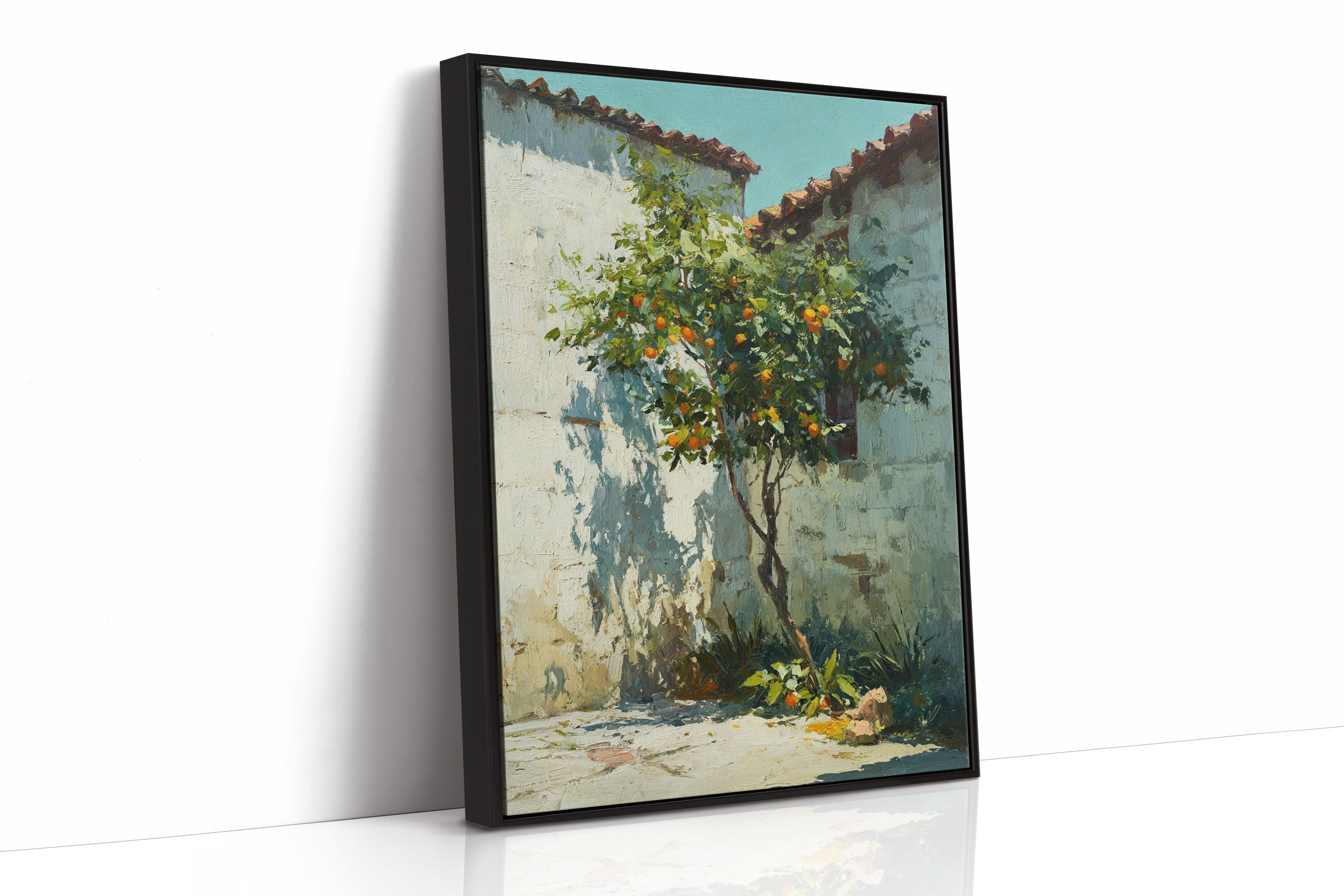 Oranges Beneath the Sunlit Wall