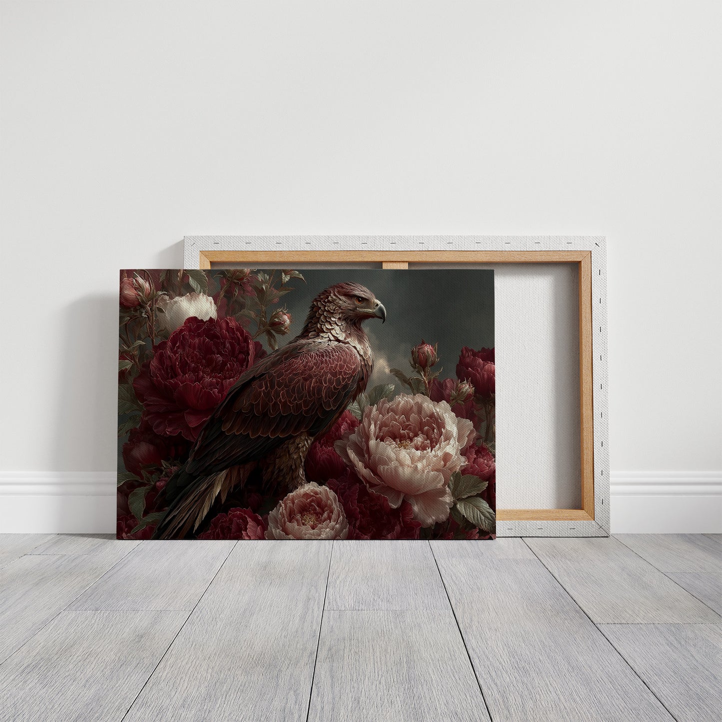 Hawk Nestled Among the Roses