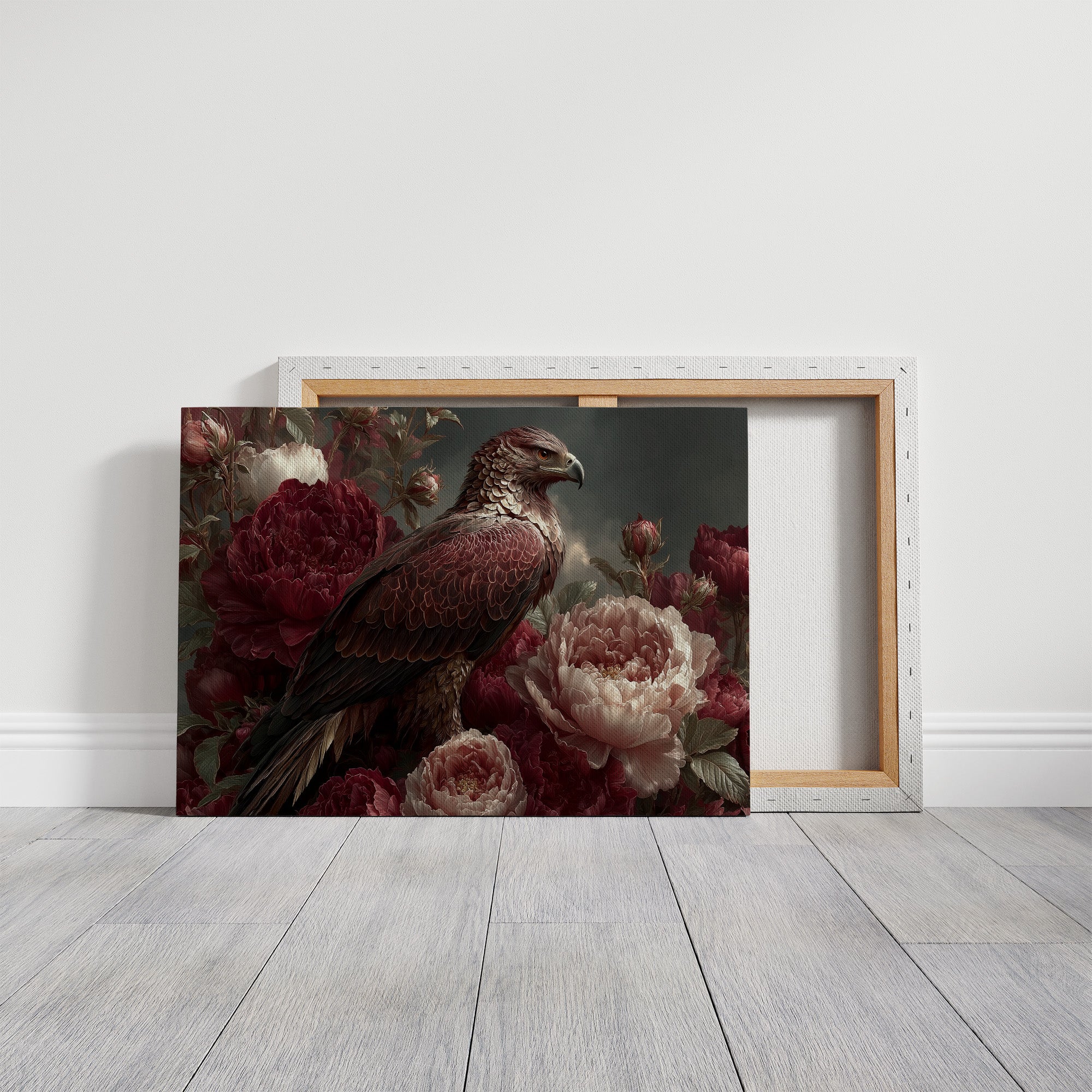Hawk Nestled Among the Roses