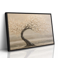 Windswept Tree in Cream