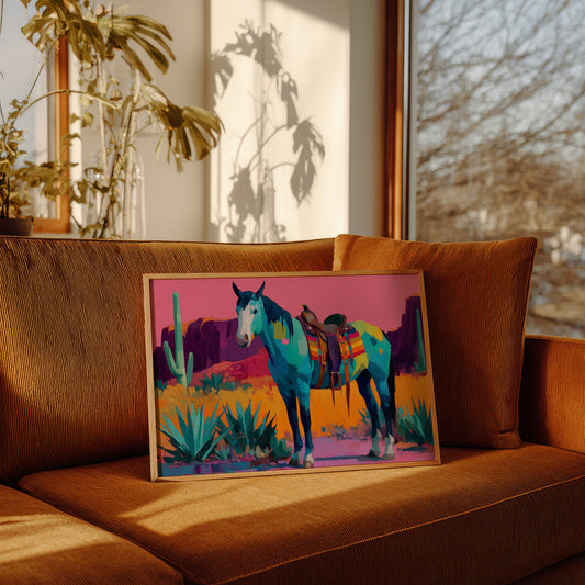 Turquoise Stallion Meets Desert Dawn