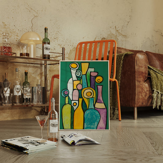 Bottles Dance In Emerald Light