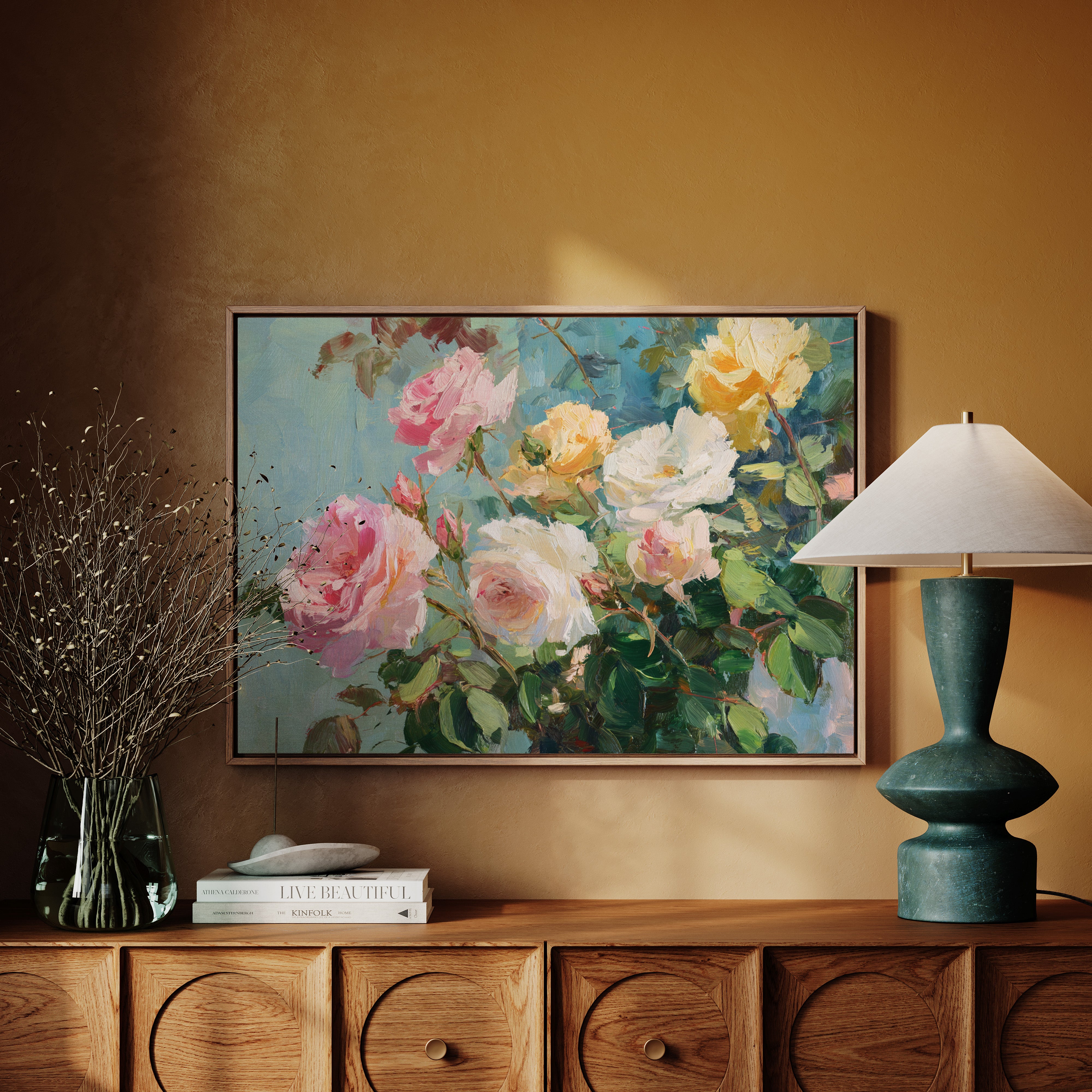 Summer Roses Catch Morning Light