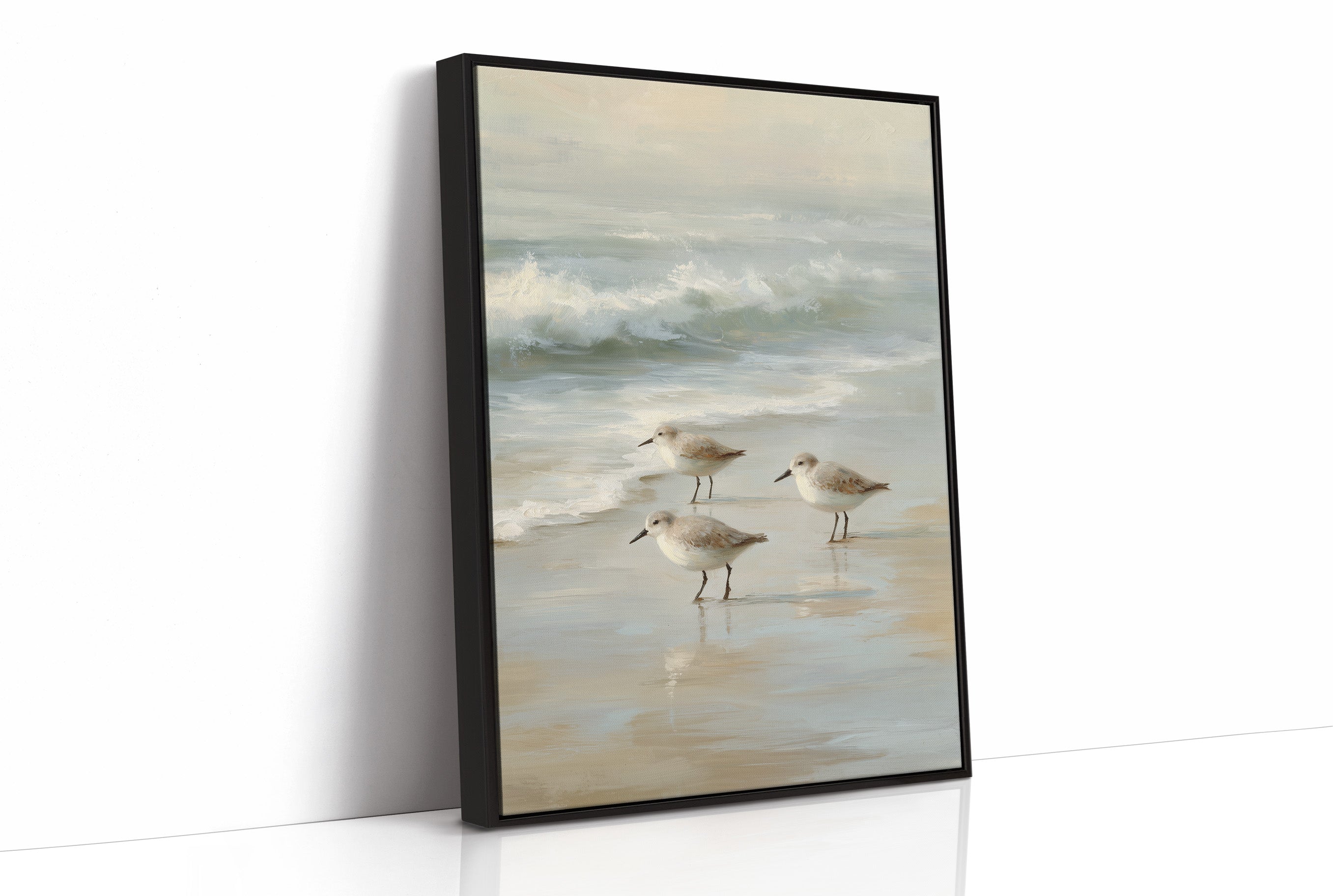 Shoreline Pause In Gentle Tide