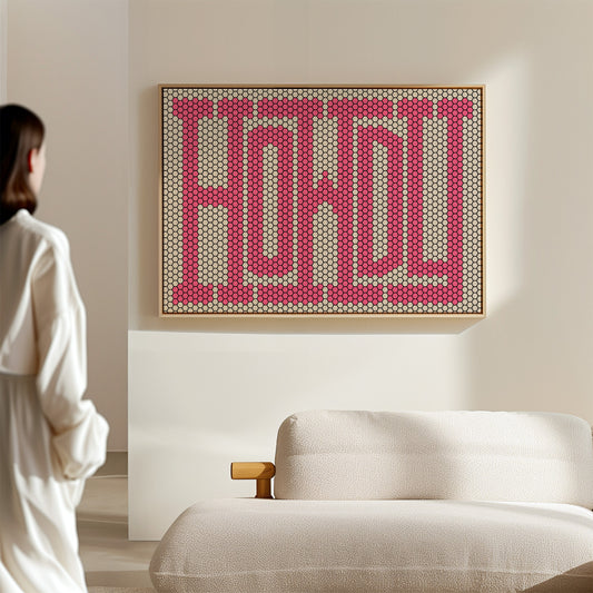 Howdy Pink Mosaic Western Greeting