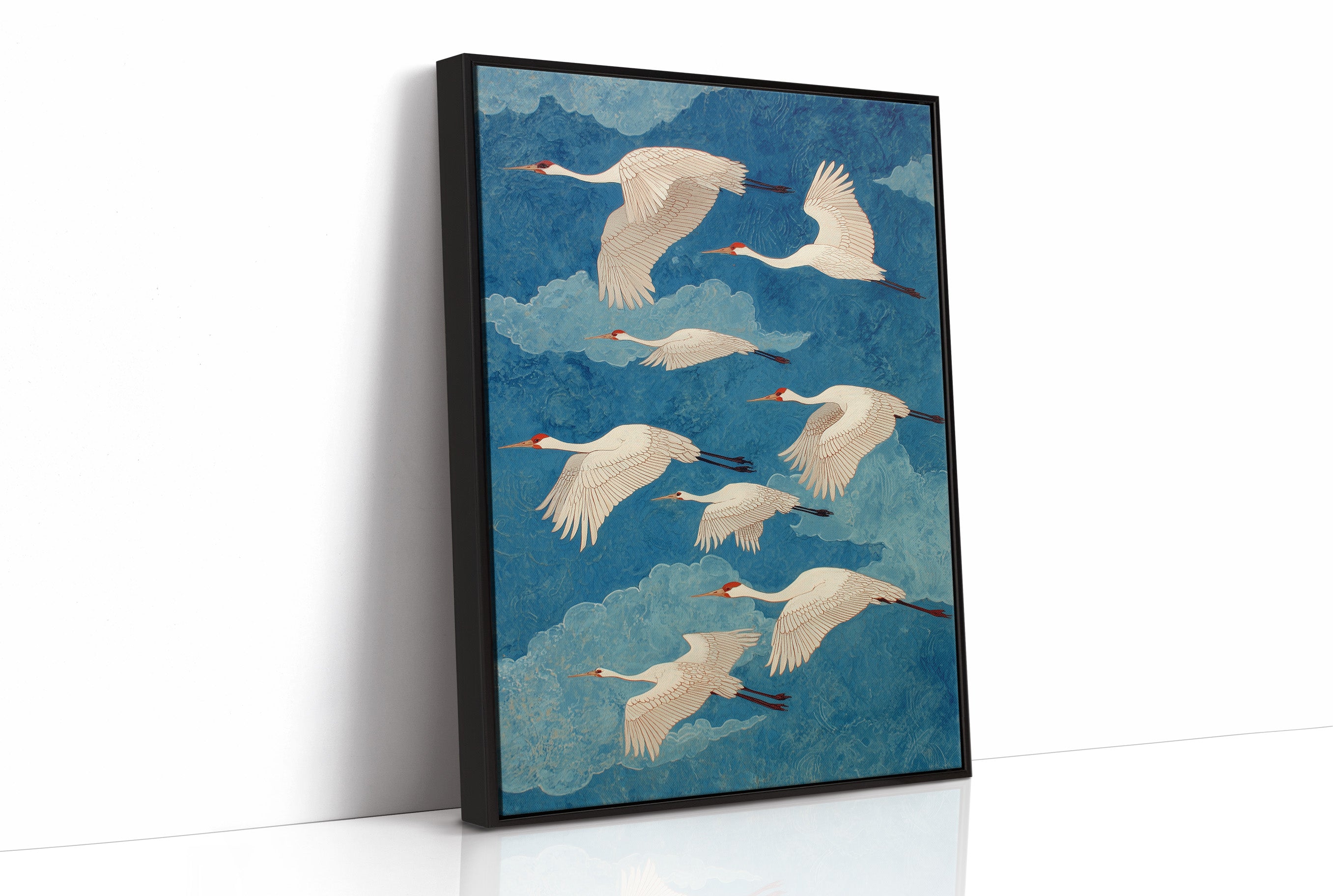 Eight Cranes and a Blue Forever