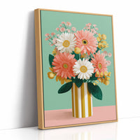 Sunday Flowers in a Striped Vase