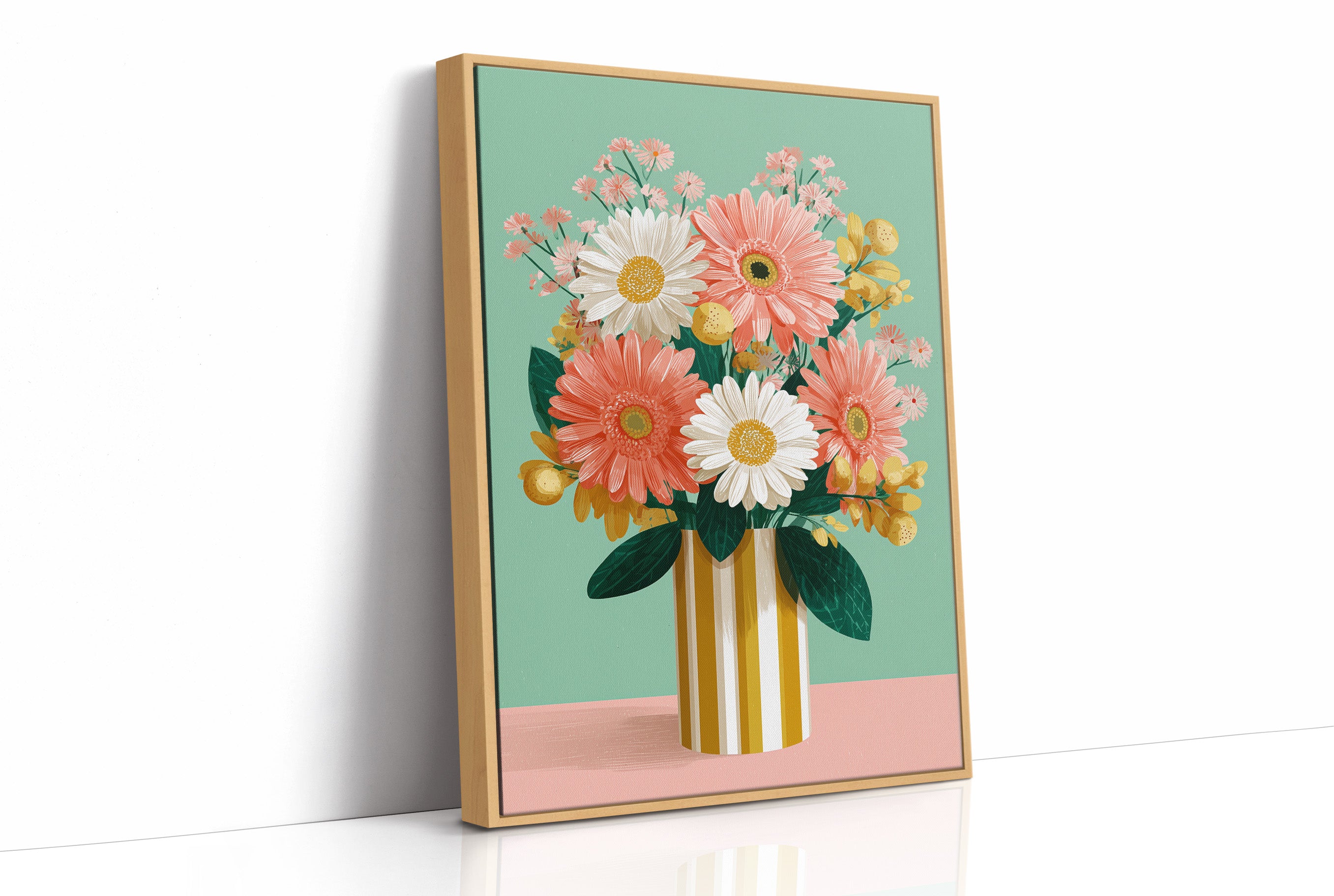 Sunday Flowers in a Striped Vase
