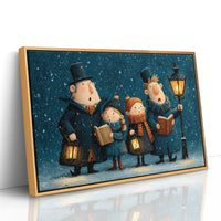 The Carolers Sing By Lamplight