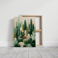 Spiny Sanctuary: Detailed Cactus Collage