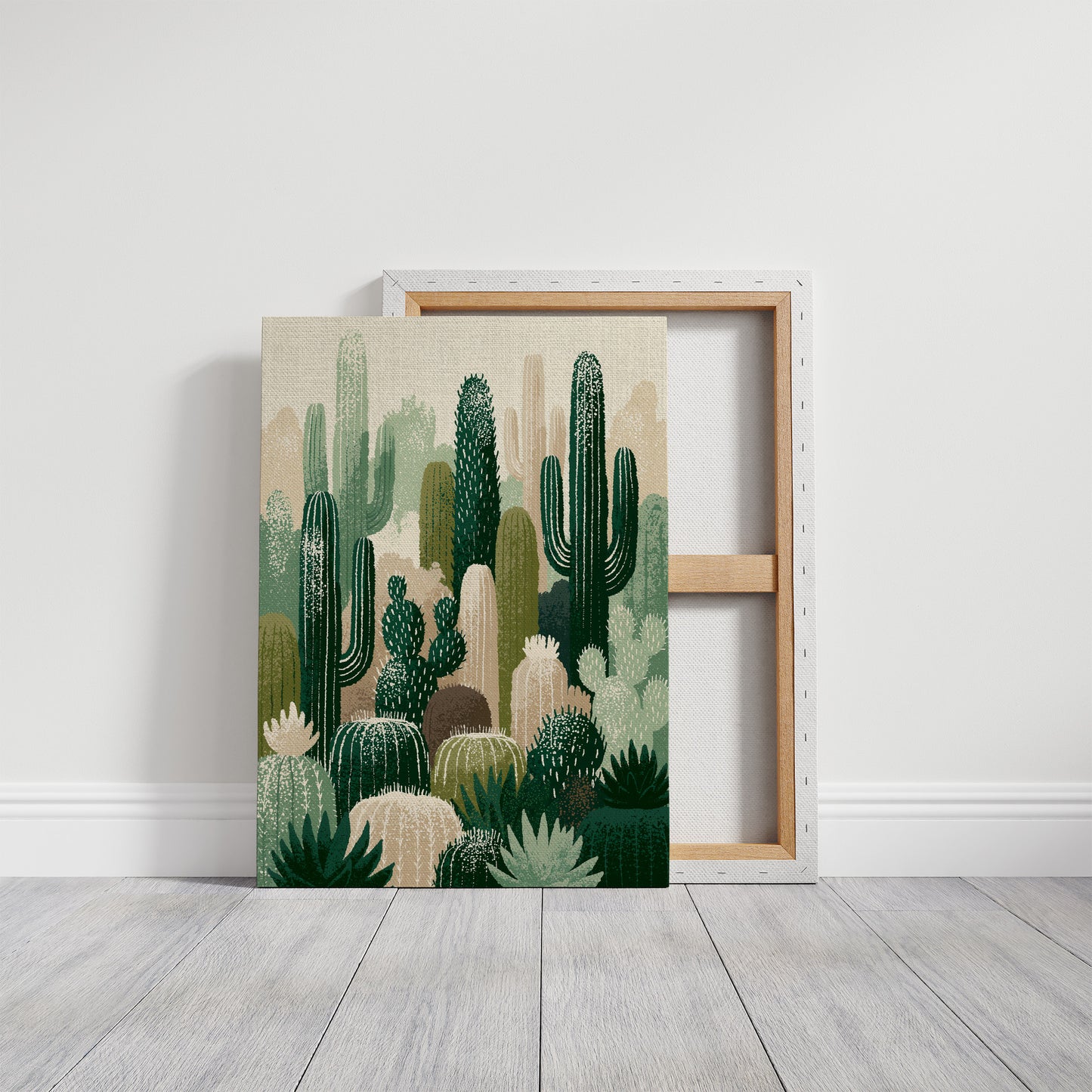 Spiny Sanctuary: Detailed Cactus Collage