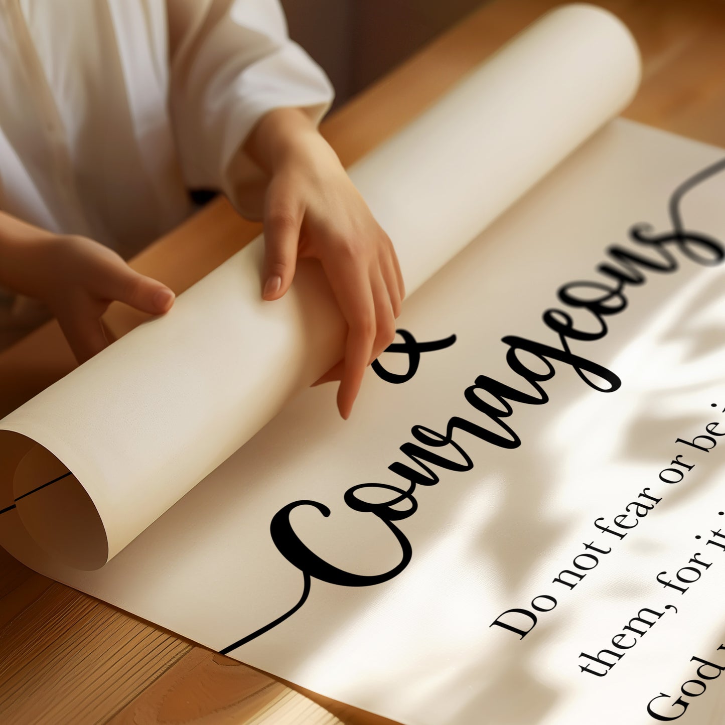 Faith's Embrace in Elegant Typography