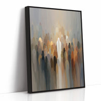 Figures Blurred By Morning Fog