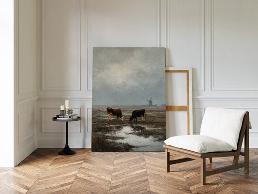 Beneath Clouds, Cows Repose