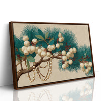 Snowberries and Pearls on Pine